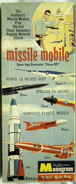 Monogram 1/128 Missile Mobile Regulus II / Bomarc / Rascal / Matador / Atlas / Snark, PD43-98 plastic model kit